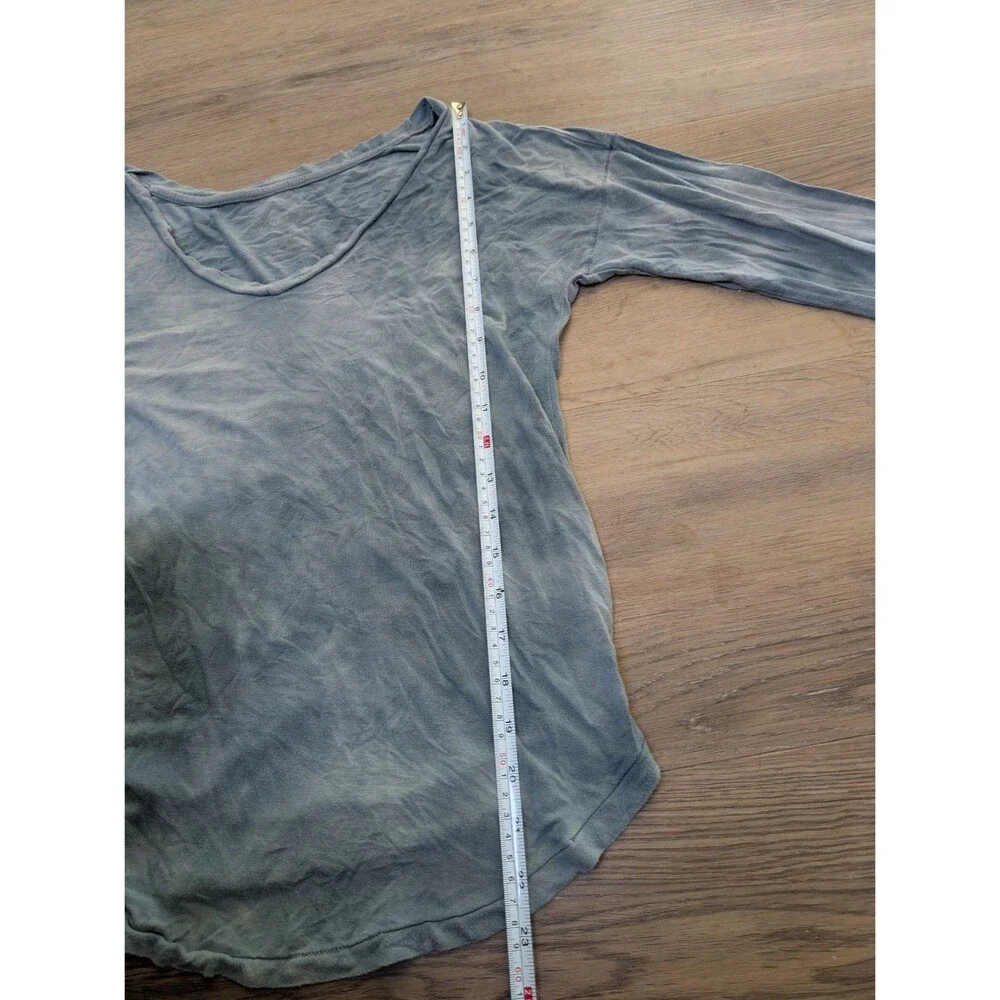 Soft and Sexy American Eagle Long Sleeve V Neck T Shirt Blue size S - Picture 5 of 7